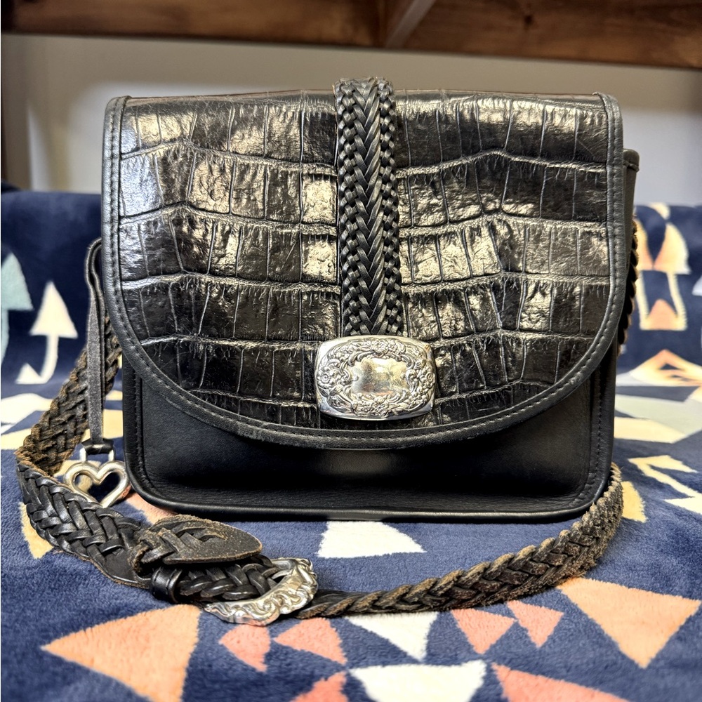 Brighton Vintage Alligator Embossed Crossbody
